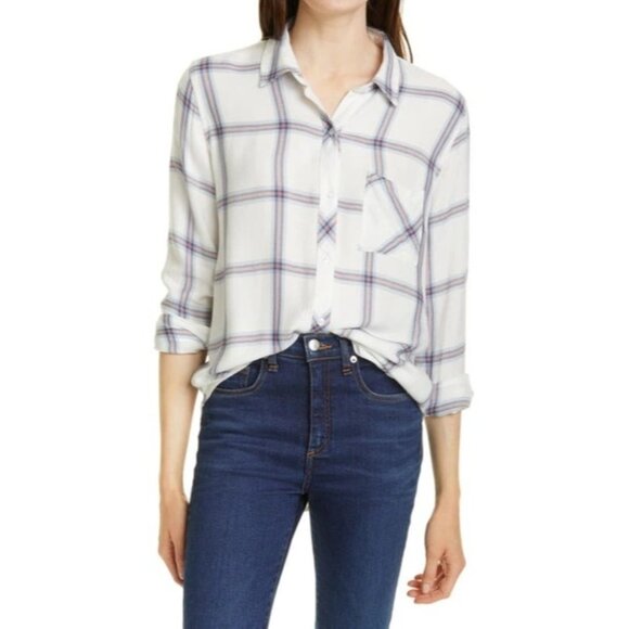 Rails Hunter Womens Small Button Up Hunter Plaid Shirt Long Sleeve Flannel Top - Picture 1 of 8